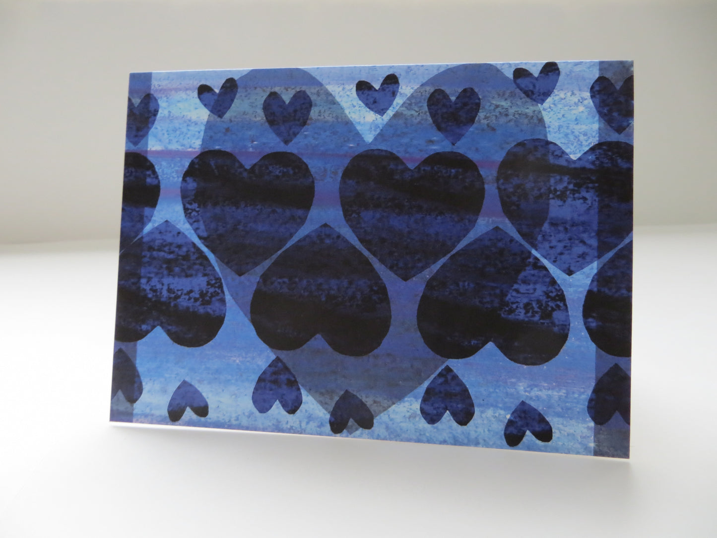 Blue Hearts - Greeting card