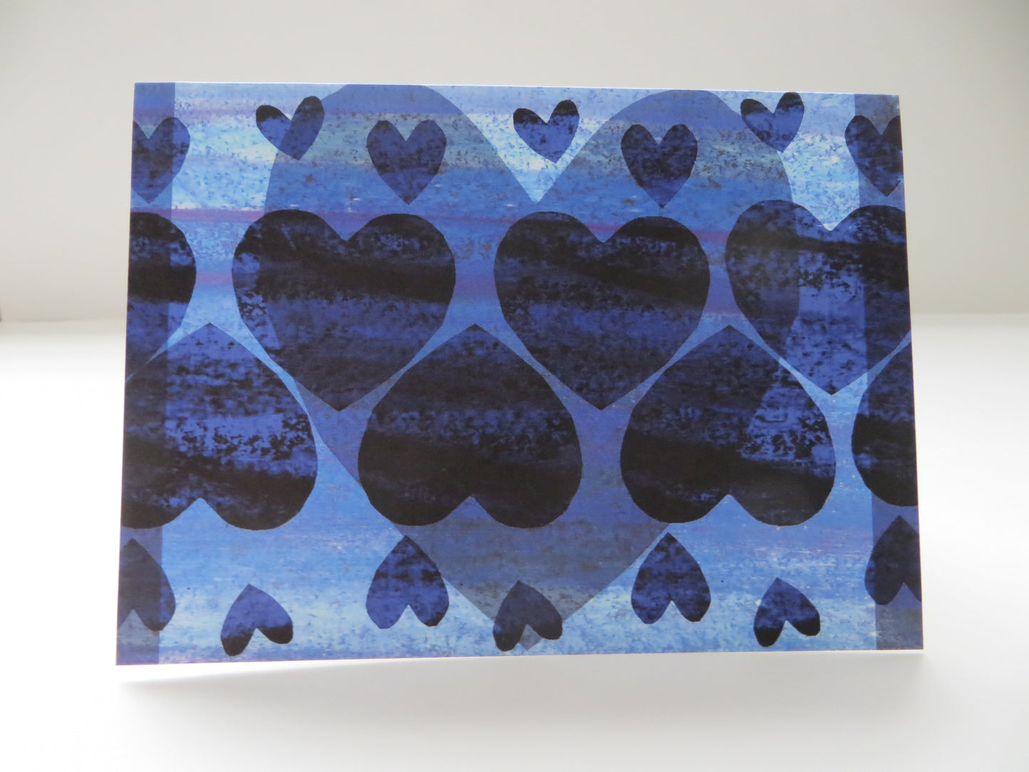 Blue Hearts - Greeting card