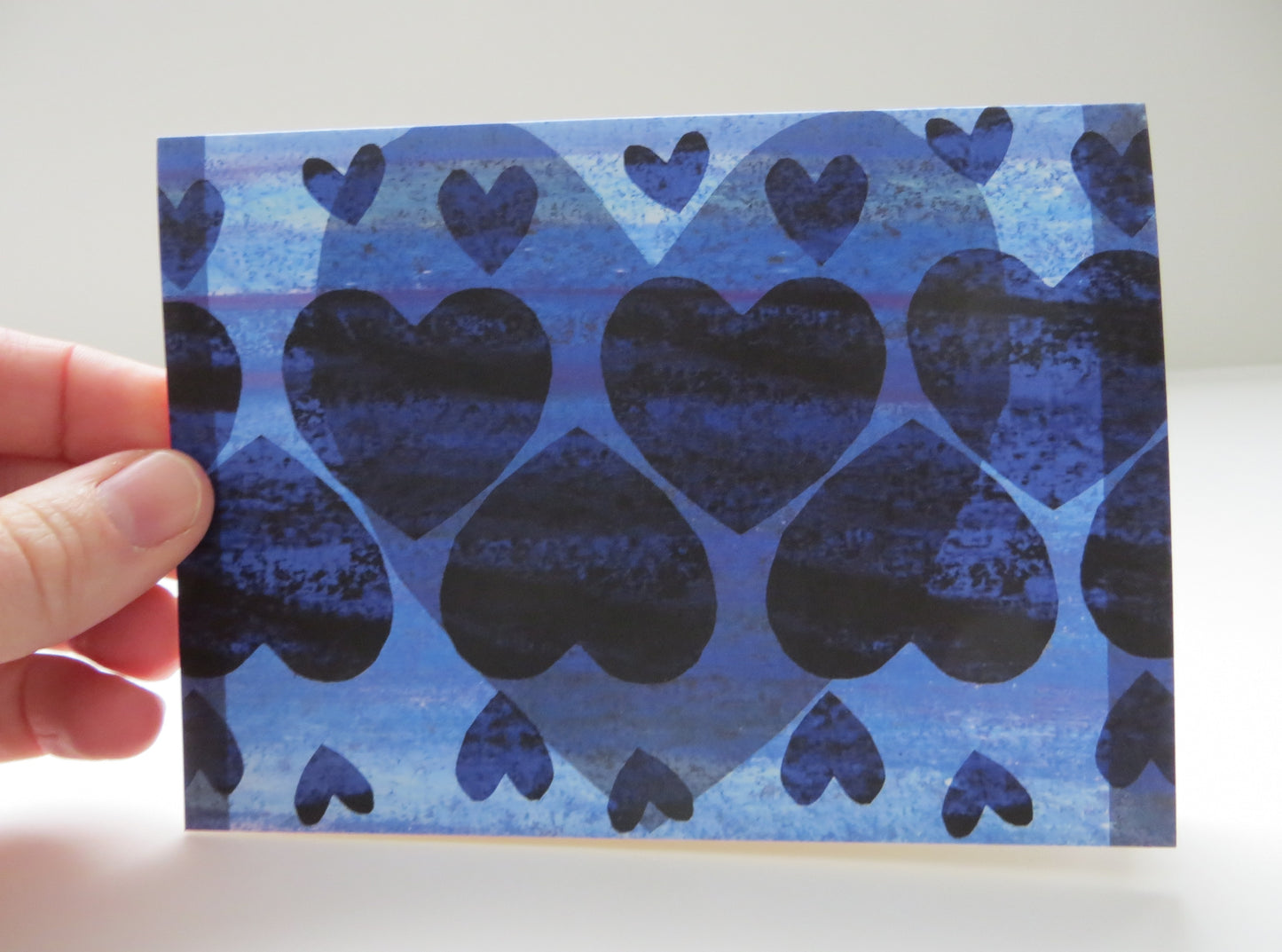 Blue Hearts - Greeting card