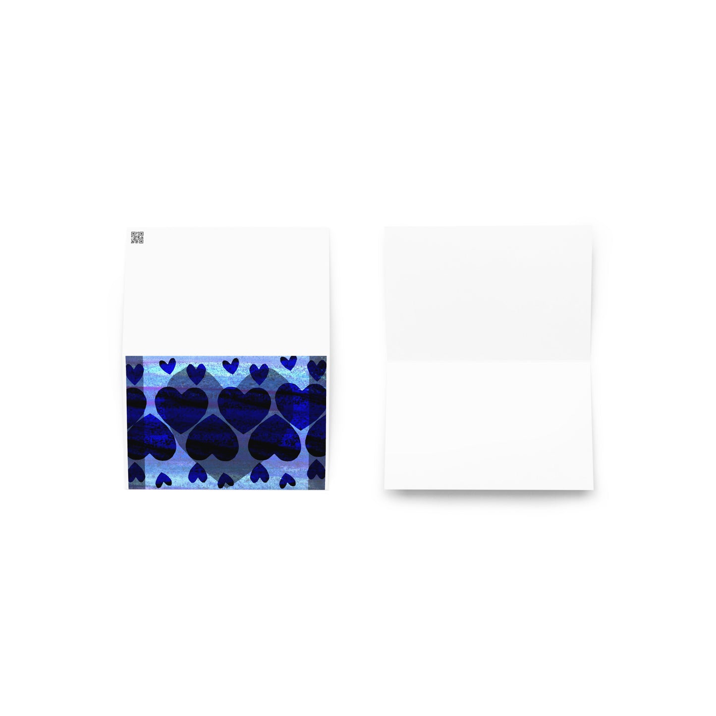 Blue Hearts - Greeting card